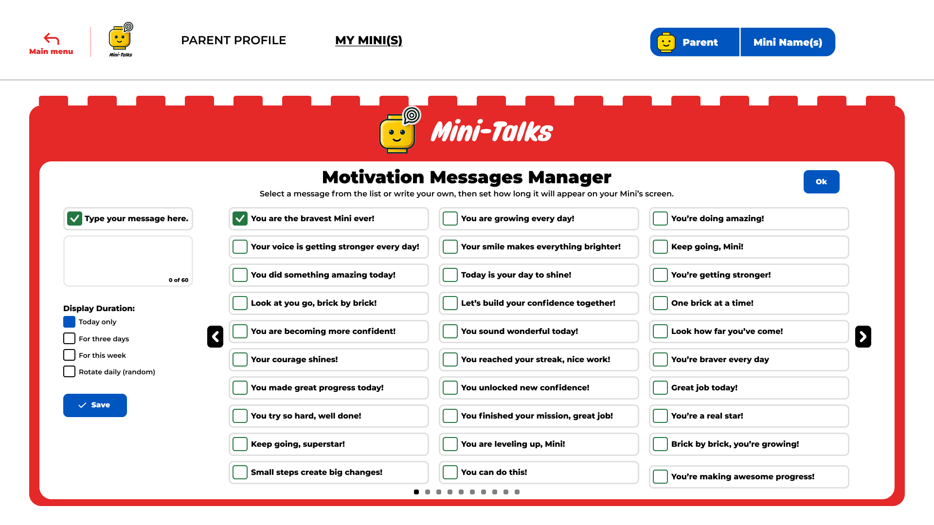 Motivation Messages Manager