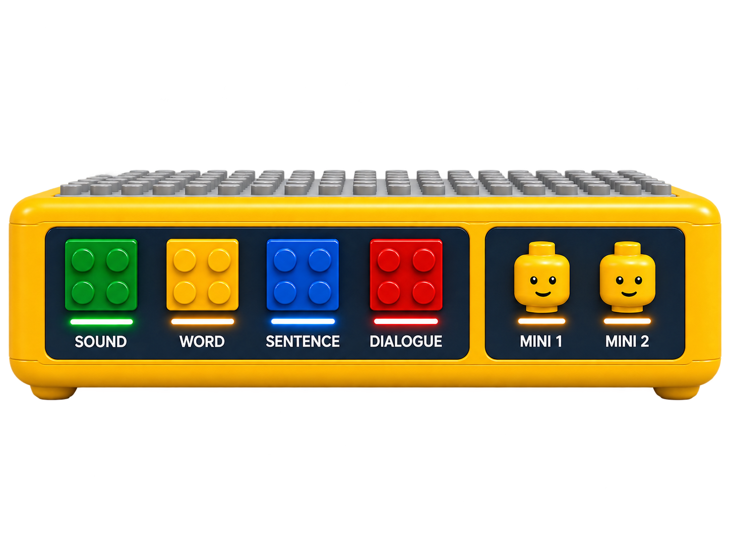 SOUND, WORD, SENTENCE and DIALOGUE controls alongside MINI 1 and MINI 2